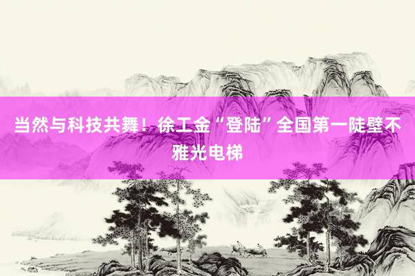 当然与科技共舞！徐工金“登陆”全国第一陡壁不雅光电梯